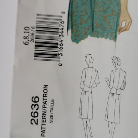 UNCUT Vogue Vintage Model Original 1940 Design Sewing Pattern 2636 Limited Ed - Picture 6 of 10